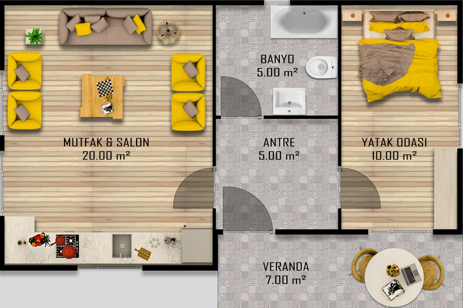 Çelik Ev – 47m²
