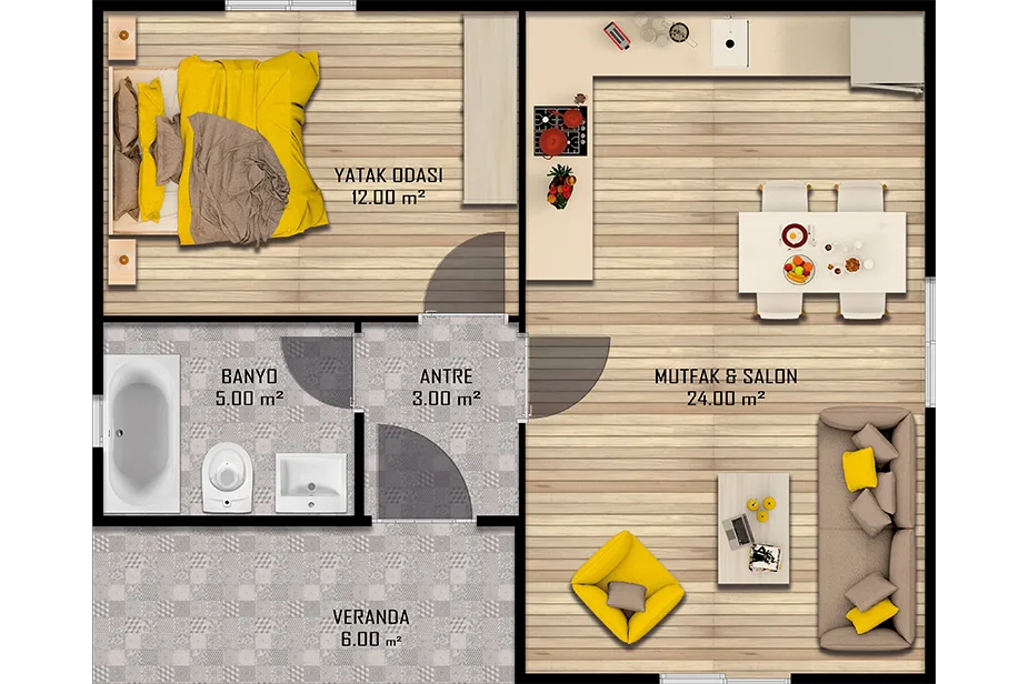 Çelik Ev  – 50m²
