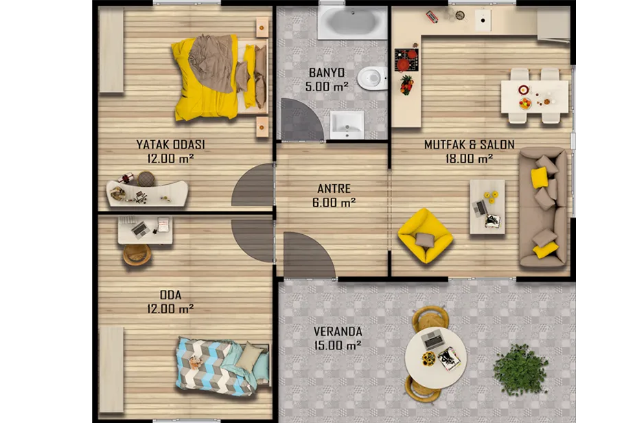 Çelik Ev – 68m²