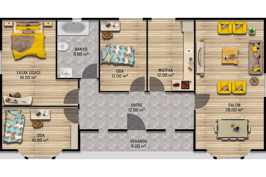 Çelik Ev – 106m²