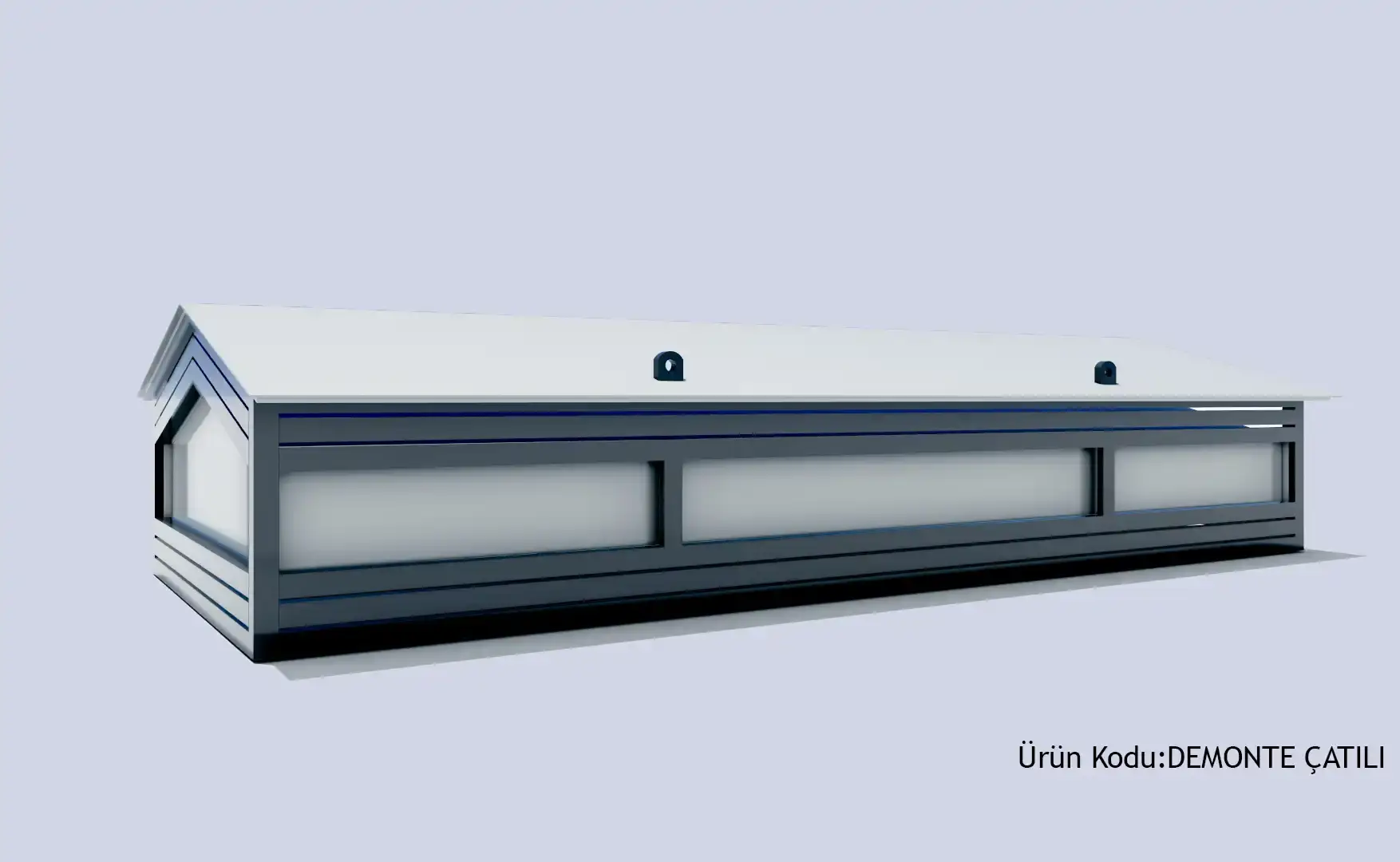Akhisar prefabrik ev | 300x700 Çatılı Demonte Konteyner