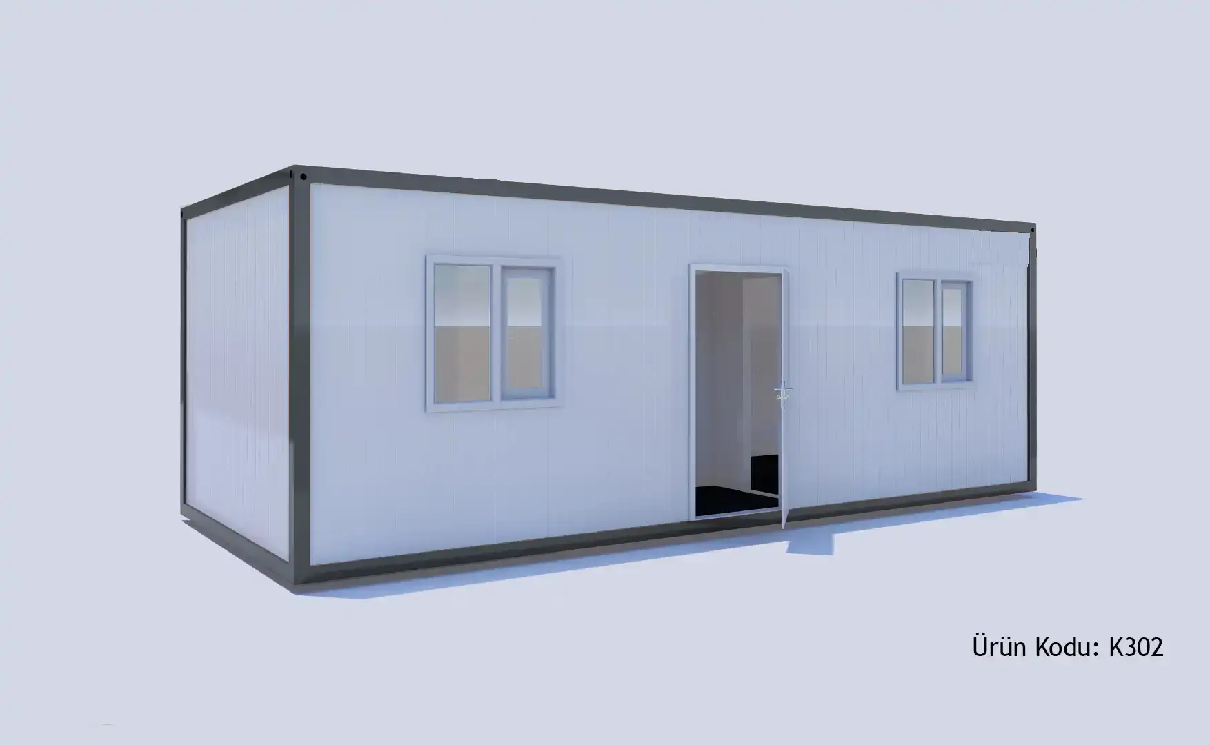 300x700 K302 İki Oda Konteyner Wc